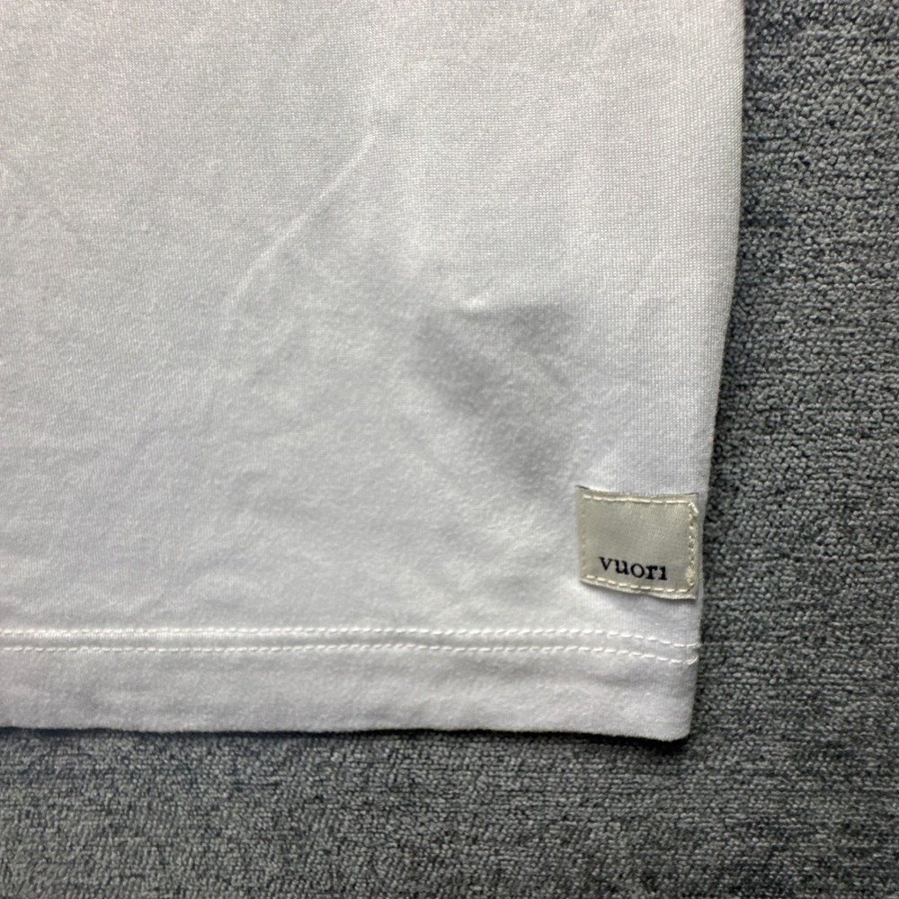 Vuori Energy Muscle Cropped Tee Shirt Womens XL White Relaxed Fit Boxy Crew Neck - Picture 12 of 15